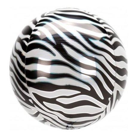 Globo Metalizado Safari 22" Zebra (45cm) x 1 u.