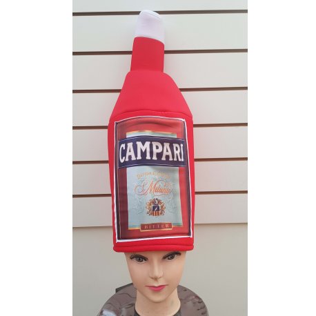 Sombrero de Tela Forma de Botella - Campari