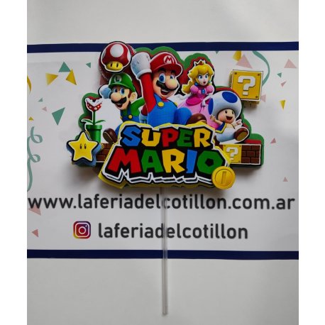 Adorno Topper para Torta Super Mario x 1 u.