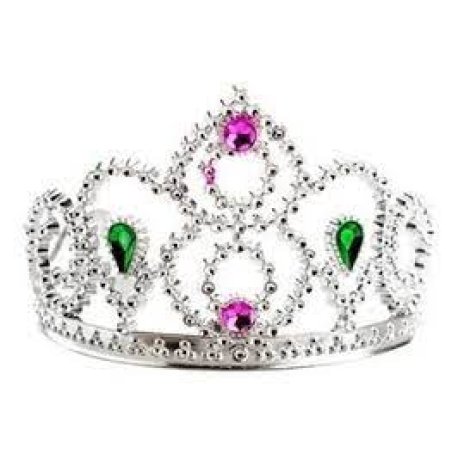 Corona Tiara Plateada Reina - Princesa x 1u