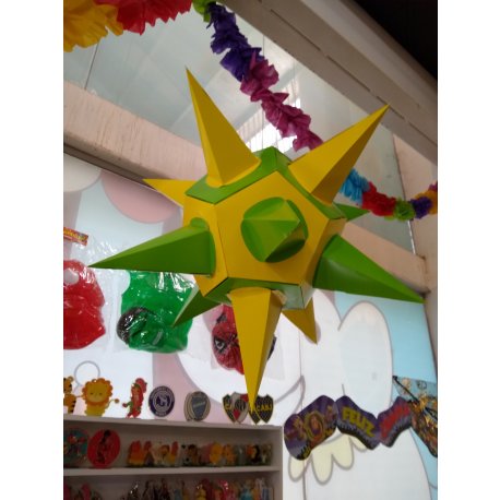 Piñata mexicana con picos gigante x1 (para armar) especificar combinación de colores