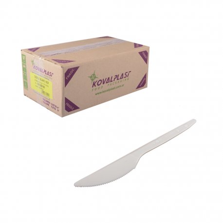 Cuchillo Blanco Plástico Caja x 1.000 u. (20 x 50 u.)