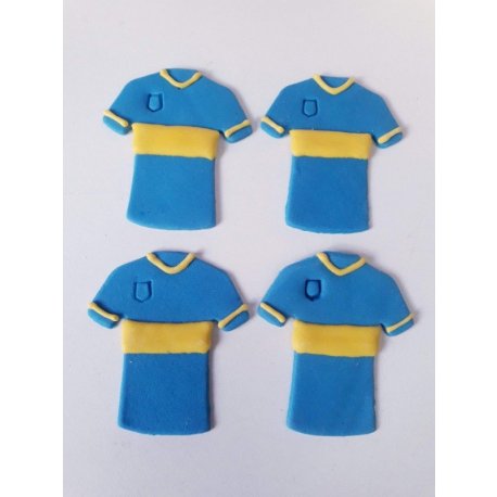 Formas de Pastillaje Comestible Camiseta Boca x 12 u.