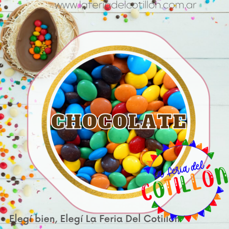 Confite Marca Rocklets de Chocolate Grande Multicolor x 1kg
