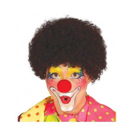 Peluca Payaso Negro x1u