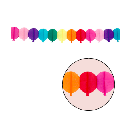 Guirnalda Papel Globo Multicolor x 1u.