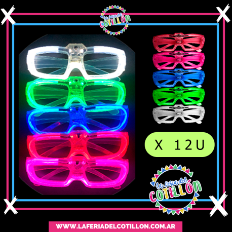 OFERTA Anteojo Hilo Led Colores Surtidos x 12u.
