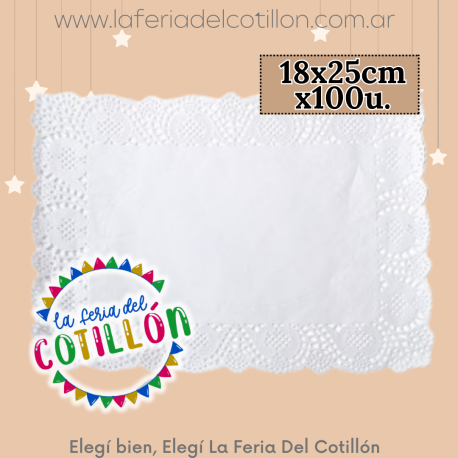 Blonda Papel Calada 18X25 X 100 u.