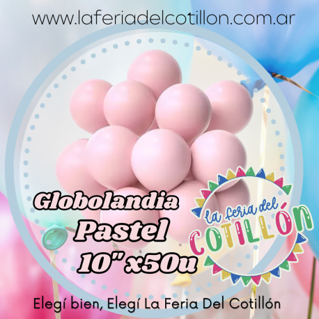 Globo Globolandia Rosa Pastel 10'' x 50 u.