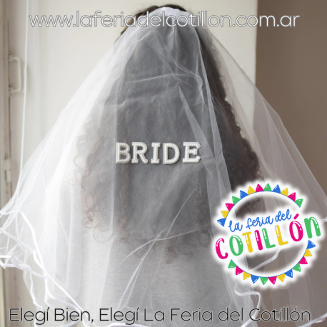 Velo con Peineta Bride Apliques Perlas