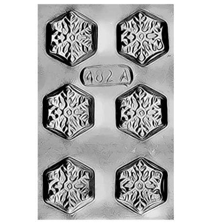 Molde Placa Acetato Bombón Copo Frozen x 3 u.