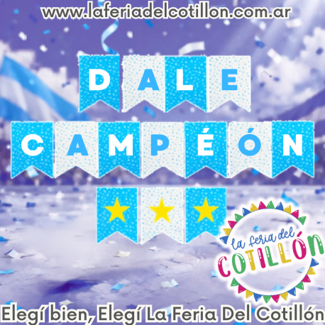 Banderin Argentina Dale Campeon x1u.