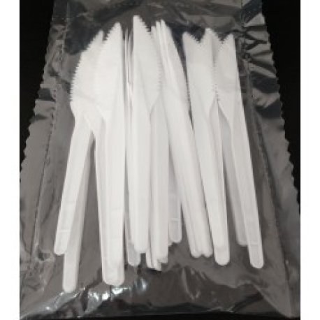 Cuchillo Blanco Plástico x 25 u.
