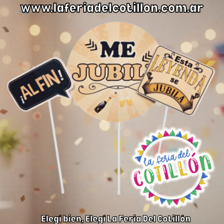 Cake Topper Adorno Torta Me Jubile x 3piezas