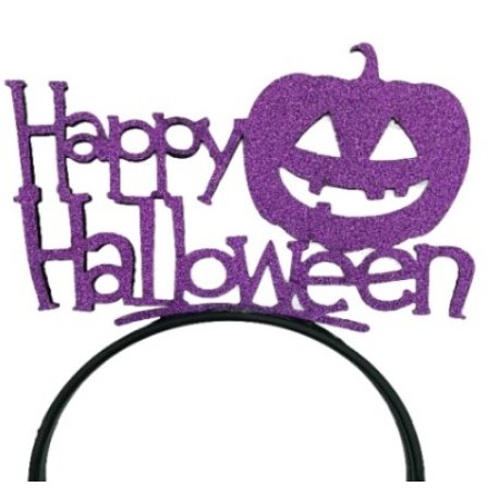 Vincha Halloween Goma Eva Calabaza Violeta x 1 u.