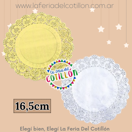 Blonda Redonda Metalizada 16,5 cm x 12u