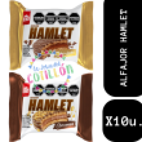Alfajor Hamlet Chocomani x 10 u.