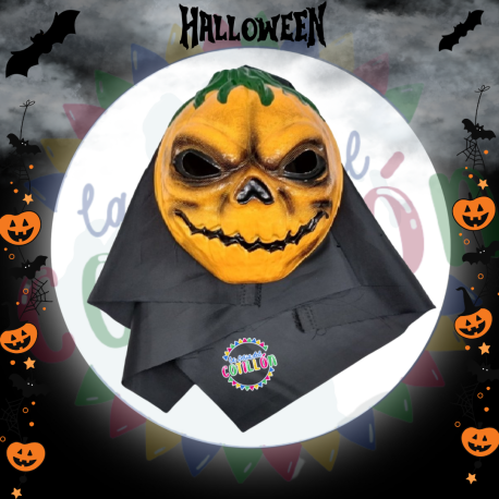 Careta Grande Calabaza  con Tela x 1 u.
