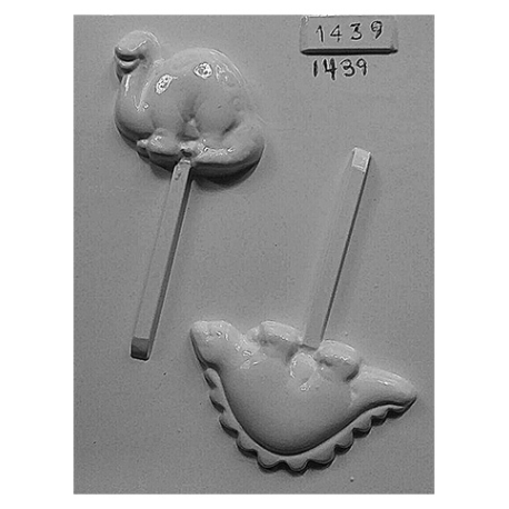 Molde Placa Acetato Paleta Dino x 3 u.