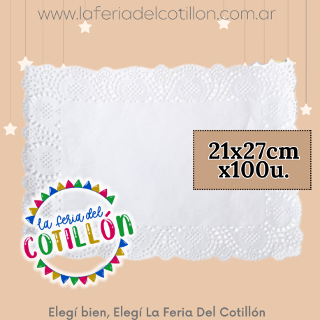 Blonda Papel Calada 21x27 x 100 u.