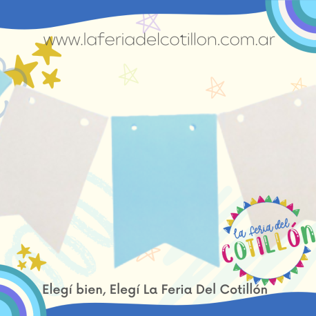 Banderín Blanco y Celeste