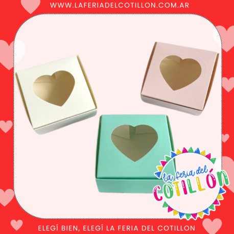 Caja Corazon Visor 10x10x5cm