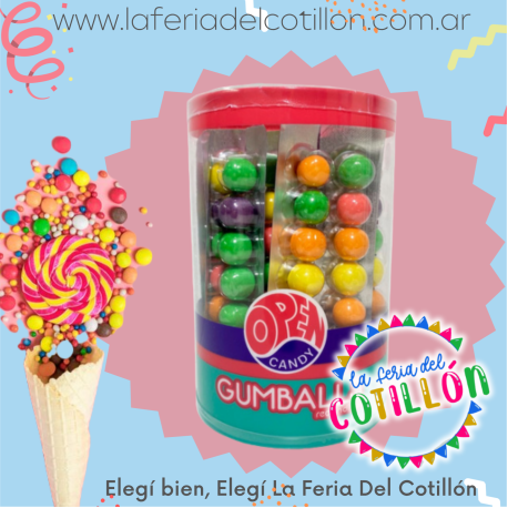 Chicle Redondito Gumballs x 18 tiras