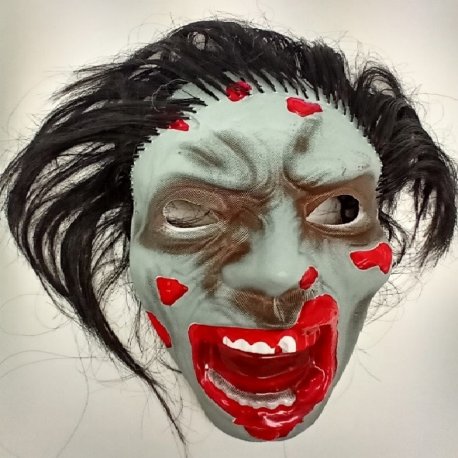 Careta Zombie Real con Pelo x 1 u.
