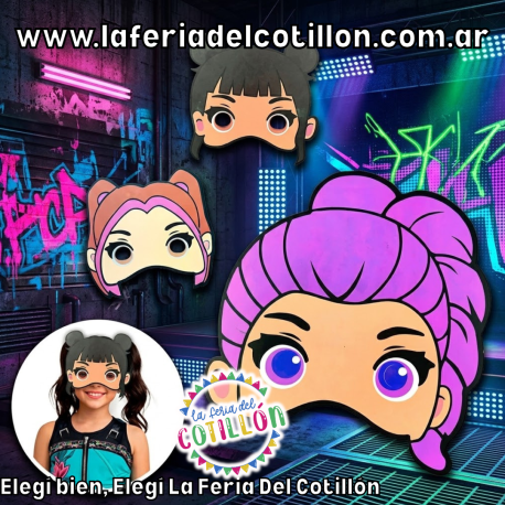 Antifaz Careta Guerrera K pop x 6u