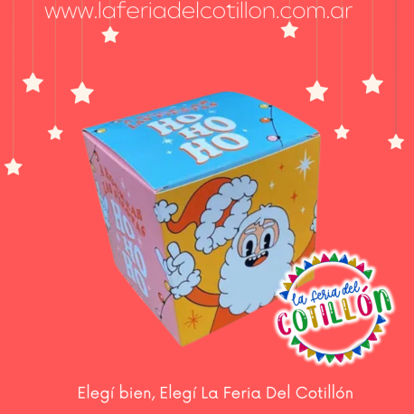 Caja Cubo Motivos Navideños 9x9x9cm