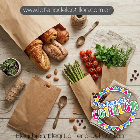 Bolsa Papel Kraft Madera N°1 x  100 u.