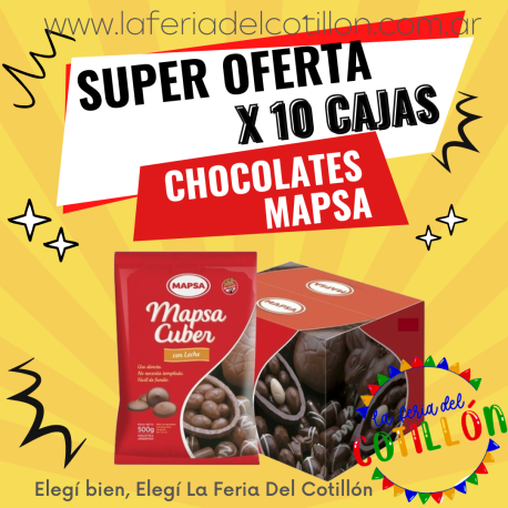 OFERTA PASCUAS: Chocolate MapsaCuber X 10 cajas (100 bolsas x 500g)