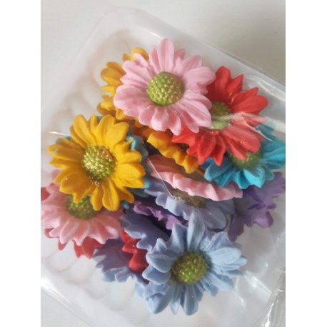 Formas de Pastillaje Comestible x 25 u. - Margaritas de Colores