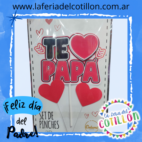 Cake Topper Adorno Torta Te Amo Papa