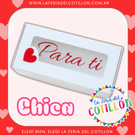 Caja Bombon Visor Para Ti Chica (8x15.5x3) x 1u.