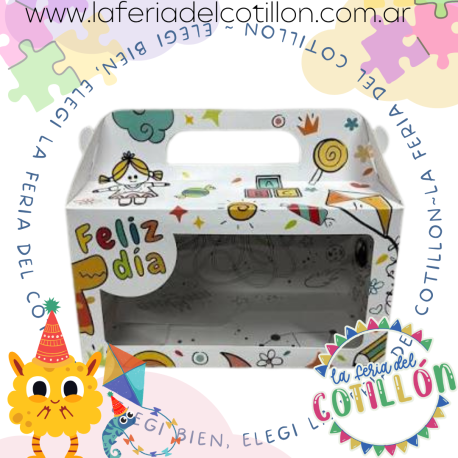 Caja Maletin Feliz Dia con Visor x 1u.