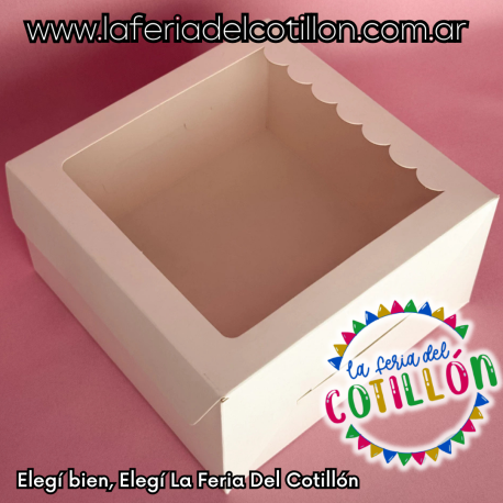 Caja Blanca Con Visor (19x19x10cm)