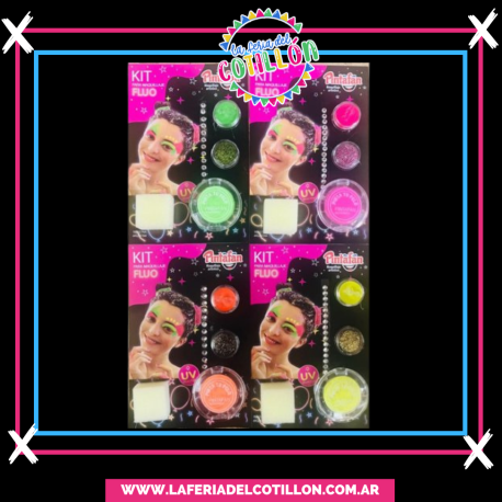 Kit Maquillaje Pintafan Pinta Pelo Glam (pastilla pinta pelo, 2 pastillas maquillaje-glitter, brillos)
