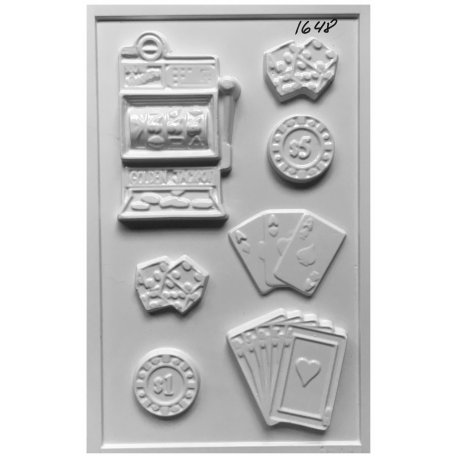 Placa Acetato Molde x1 - Figuras Casino (1648C)