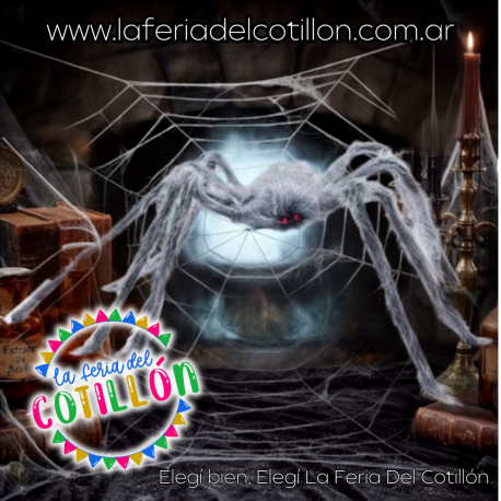 Araña Peluda Gris Articulada 130cm x 1 u.