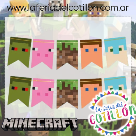 Banderin Pixel Game x 1u.