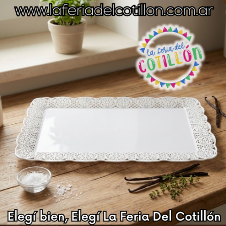 Blonda Plástica Rectangular 1/2KG 19 X 24 X 1 u.