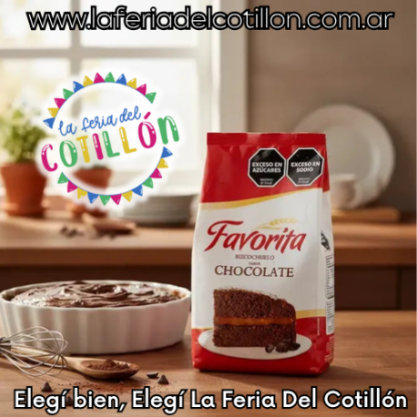 Bizcochuelo en Polvo Favorita x 450 gr. - Chocolate