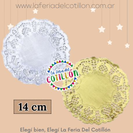 Blonda Redonda Metalizada 14 cm x 12u