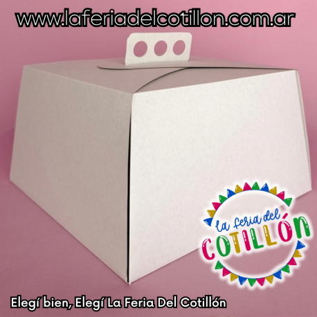 Caja Maletin Torta Blanca (32x32x15cm)