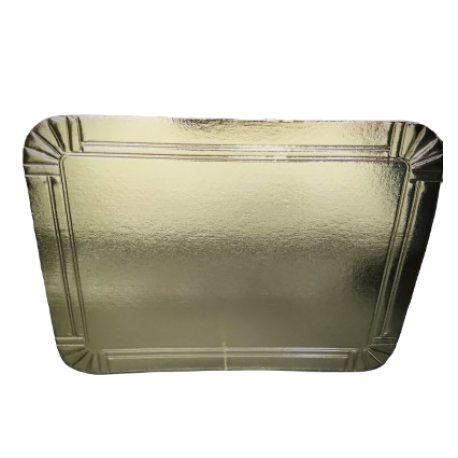 Plato Laminado Dorado 20cm x 30cm x 1u.