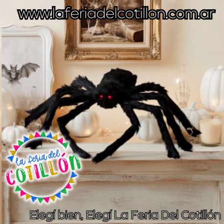 Araña Peluda Negra Articulada 50cm x 1 u