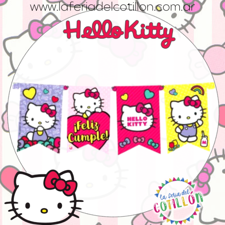 Banderin Articulado Hello Kitty x1u.