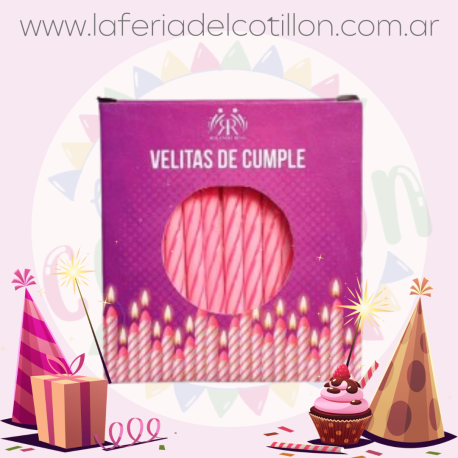 Caja Velitas Rosa x 12u.