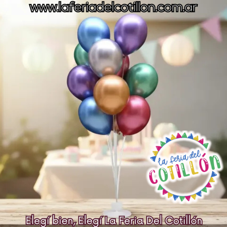 Base Exhibidora Para Armar Ramo Globos x 11 u. Porta Globos.